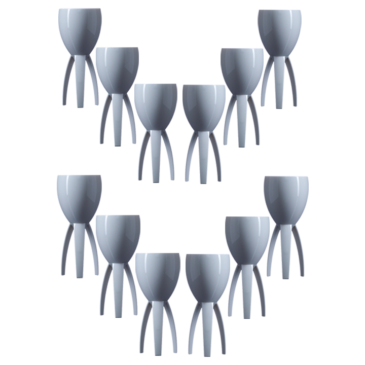 White Polycarboante Tristem Wine Glass great for unstable ground
